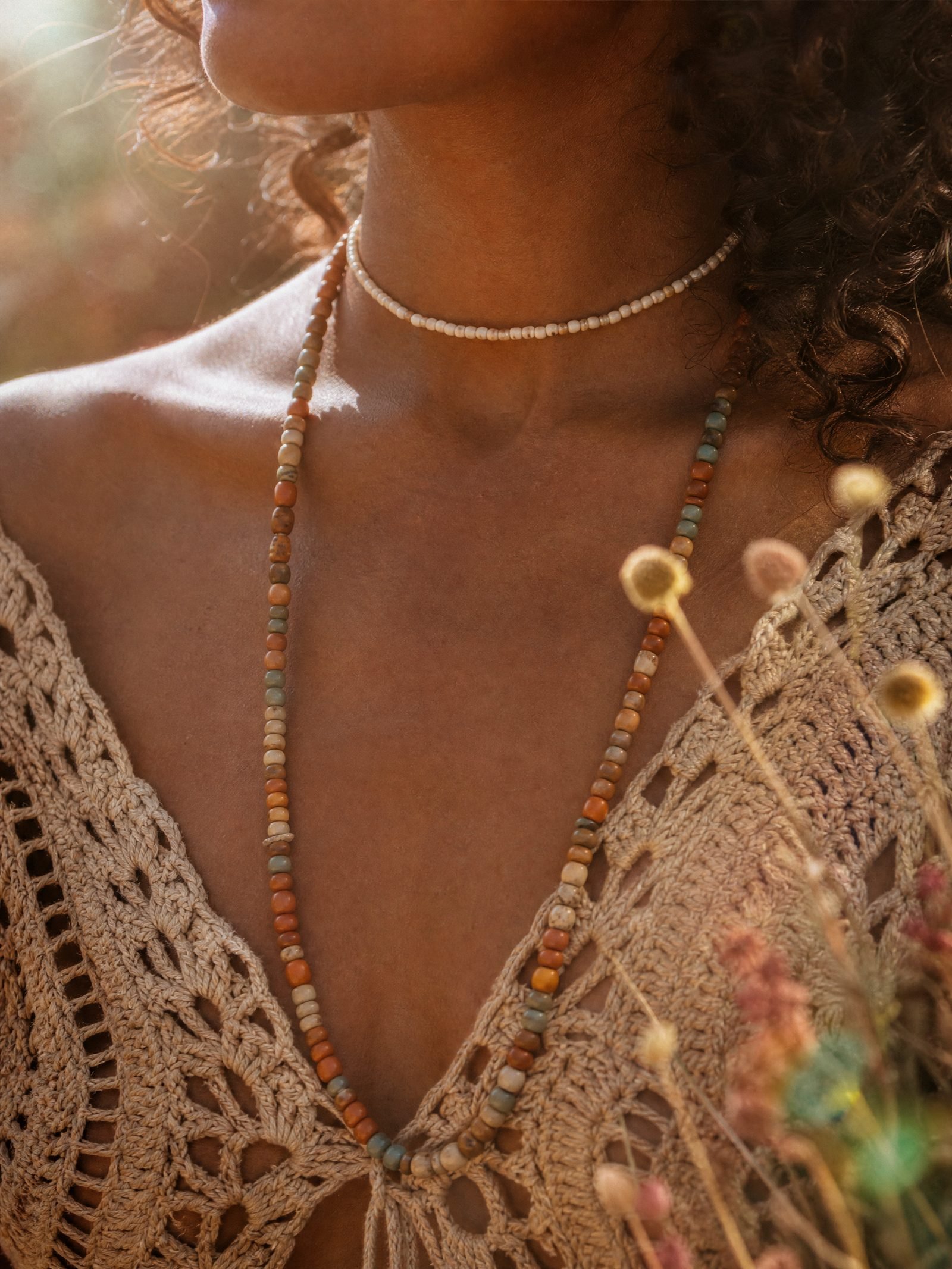 Two necklaces of different lengths